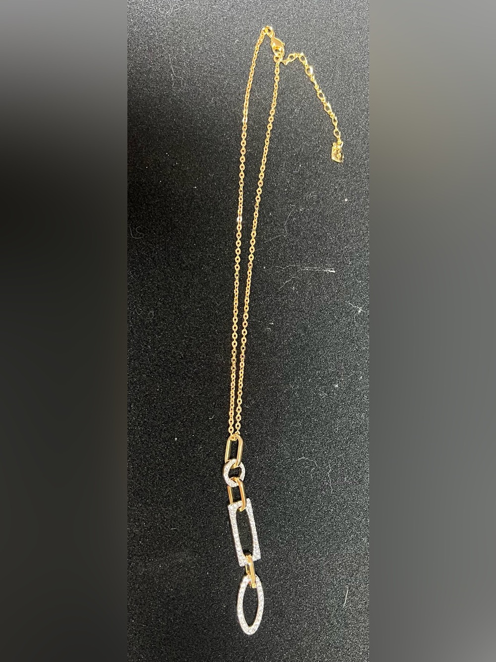 Swarvoski Daphne Gold and Silver Linked Pendant Necklace with matching earrings